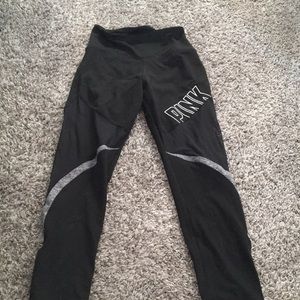Victoria’s Secret pink black yoga pants
